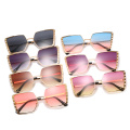 big square pearl 2020 new arrivals ocean color retro fashion shades custom designer luxury metal uv400 sunglasses women 2475